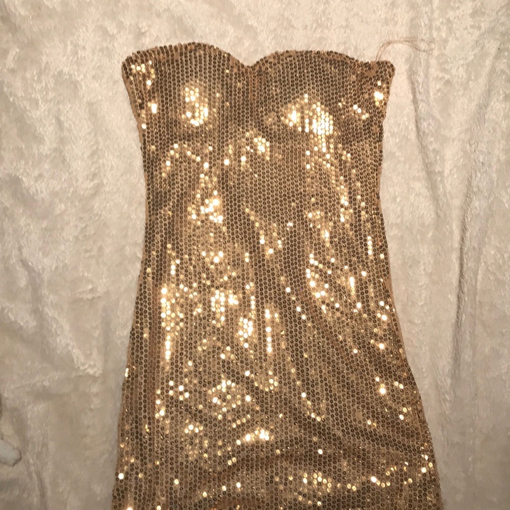 Mini dress with sequence